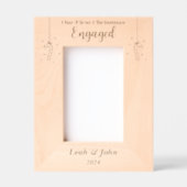 Cadres Gravés Our first Christmas engaged - personalized wood (Recto)