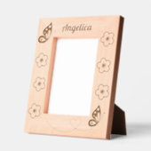 Cadres Gravés Papillons et fleurs Nom personnalisé 5x7 (Gauche)