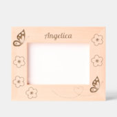 Cadres Gravés Papillons et fleurs Nom personnalisé 7x5 (Recto)