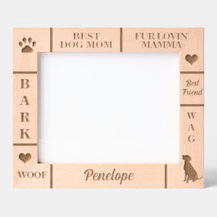Cadres Gravés Paysage 10x8 MEILLEUR Chien MOM Nom personnalisé