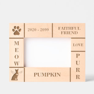 Cadres Gravés Paysage 6x4 Animal Memorial Angel Nom du chat Anné