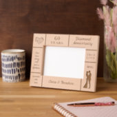 Cadres Gravés Paysage 7x5 Diamant 60e anniversaire de Mariage (Gauche)