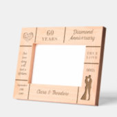 Cadres Gravés Paysage 7x5 Diamant 60e anniversaire de Mariage (Gauche)