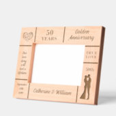 Cadres Gravés Paysage 7x5 Golden 50e anniversaire de Mariage (Gauche)
