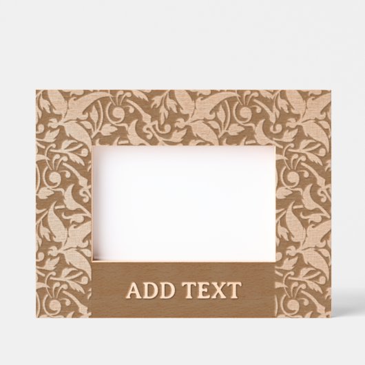 Cadres Gravés Paysage personnalisé 6" x 4", FrameStyle : naturel (Recto)