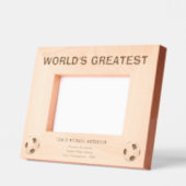 Cadres Gravés Personalize | World's Greatest Soccer Coach (Gauche)