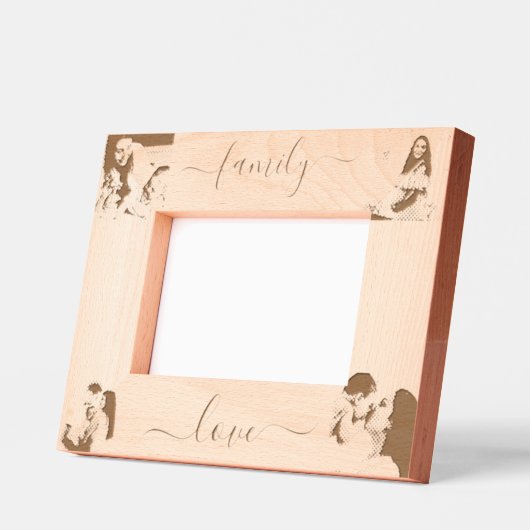 Cadres Gravés Personalized 4 photo script (Gauche)