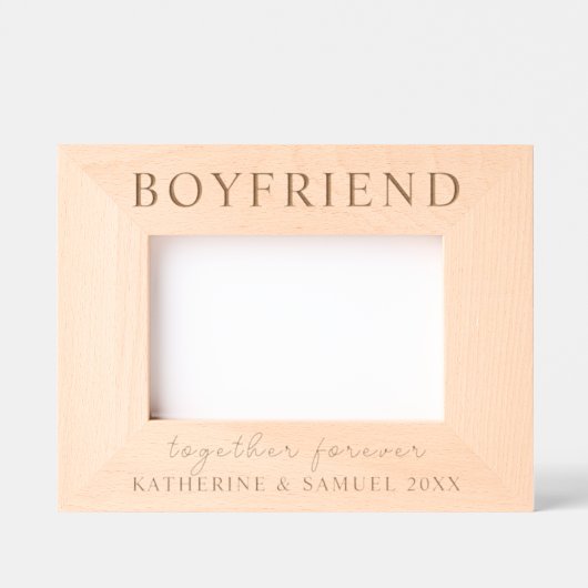 Cadres Gravés Personalized Boyfriend Together Forever Wood (Recto)