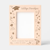 Cadres Gravés Personalized Doodle Graduation Photo (Recto)