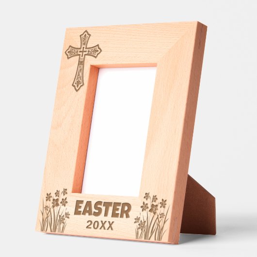 Cadres Gravés Personalized Easter Cross with Daffodils (Gauche)