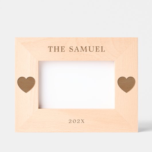 Cadres Gravés Personalized [Family/Couples] Name Wooden (Recto)