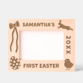 Cadres Gravés Personalized First Easter-Bunny, Eggs, Chick, Bow (Recto)