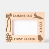 Cadres Gravés Personalized First Easter-Bunny, Eggs, Chick, Bow (Recto)