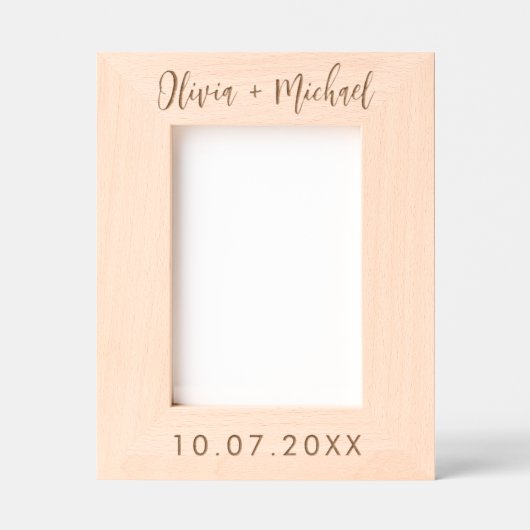 Cadres Gravés Personalized Name and Date Wedding (Recto)