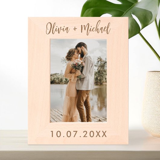 Cadres Gravés Personalized Name and Date Wedding