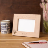 Cadres Gravés Personalized Photo Frame Dog 1st Christmas, 7 x 5" (Gauche)