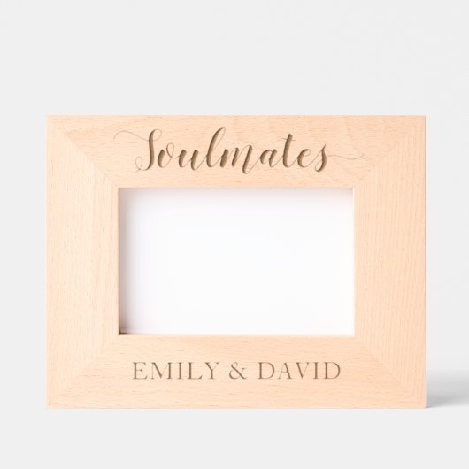 Cadres Gravés Personalized Soulmates Newlyweds Couples Names (Recto)