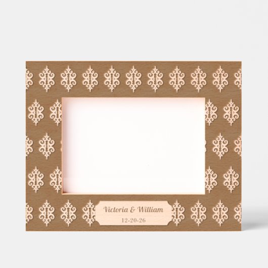 Cadres Gravés Personalized Vintage Lace Picture Frame  (Recto)