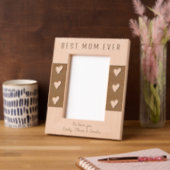 Cadres Gravés Personnalisé Best Mom Hearts Keepsaké (Gauche)