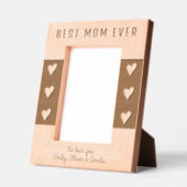 Cadres Gravés Personnalisé Best Mom Hearts Keepsaké (Gauche)