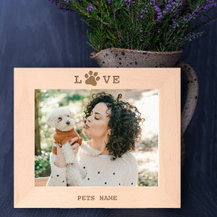 Cadres Gravés Personnalisé Chien Animaux de compagnie Love Paw P