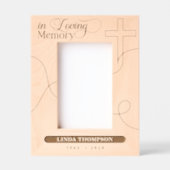 Cadres Gravés Personnalisé En Mémoire Amoureuse Croix photo en b (Recto)