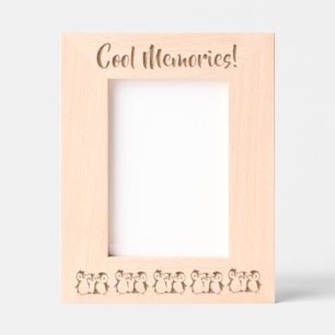 Cadres Gravés Petits pingouins personnalisés, hiver, Portrait 5 