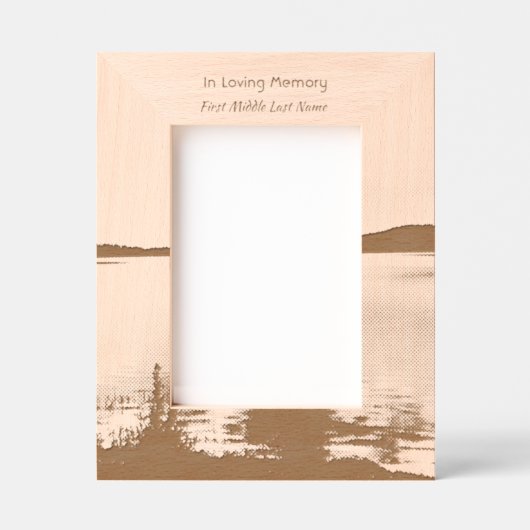 Cadres Gravés Photo commémorative Prière Lac Sunrise Nature (Recto)