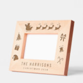 Cadres Gravés Photo famille Noël (Gauche)