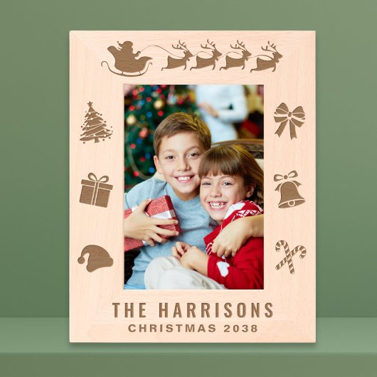 Cadres Gravés Photo famille Noël