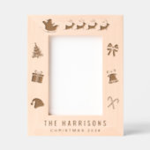 Cadres Gravés Photo famille Noël (Recto)