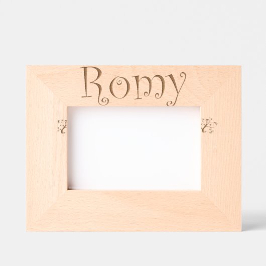 Cadres Gravés Photo frame Romy trendy first name (Recto)