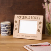 Cadres Gravés Pickleball Besties Groupe Femmes Amis Noms (Gauche)