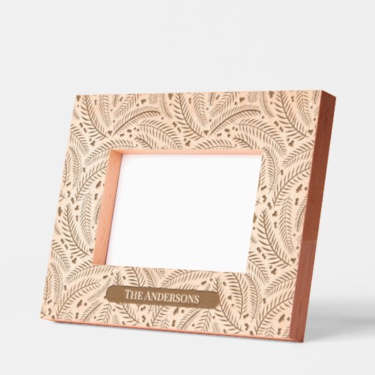 Cadres Gravés Pin de Noël d'hiver dessiné à la main sur mesure (Gauche)