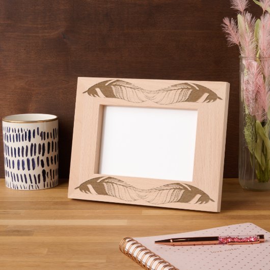 Cadres gravés - Plumes (Gauche)