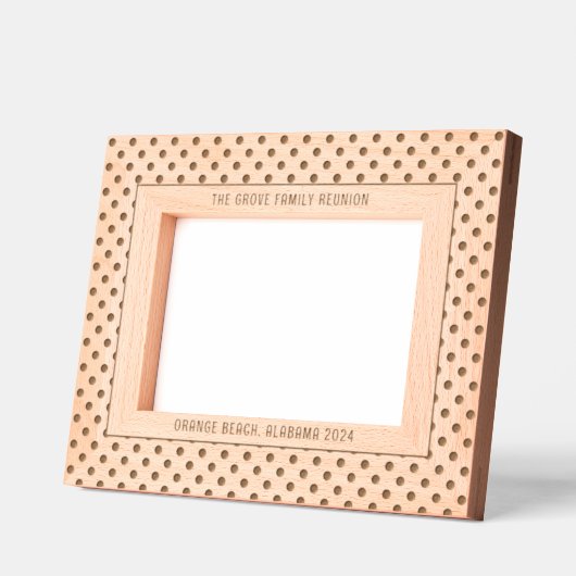 Cadres Gravés Polka Dot Pattern with Custom Text (Gauche)