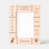 Cadres Gravés Portrait 5x7 Animal Memorial Angel Nom du chat Ann (Recto)