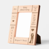 Cadres Gravés Portrait 5x7 Ruby 40e anniversaire du Mariage (Gauche)