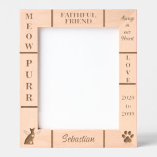 Cadres Gravés Portrait 8x10 Animal Memorial Angel Nom du chat An