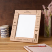 Cadres Gravés Portrait 8x10 Argent 25e anniversaire Mariage (Gauche)