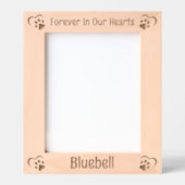 Cadres Gravés Pour toujours dans nos coeurs Pet Memorial (Recto)