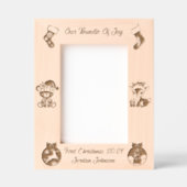 Cadres Gravés Premier laser de Noël du bébé gravé (Recto)