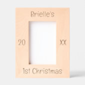 Cadres Gravés Premier laser personnalisé de Noël du bébé (Recto)