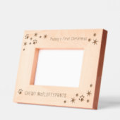 Cadres Gravés Premier Noël de chiot avec nom (Gauche)
