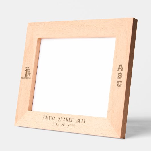 Cadres Gravés Premier Noël du bébé (Gauche)