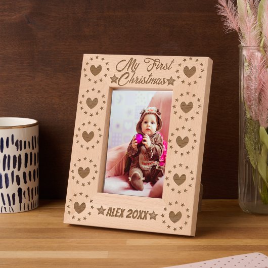 Cadres Gravés Première calligraphie de Noël du bébé