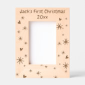 Cadres Gravés Premiers Coeurs de Noël Snowflakes mignon et simpl (Recto)