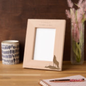 Cadres Gravés Prière commémorative Loup solitaire Howling animal (Gauche)