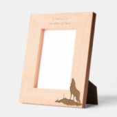 Cadres Gravés Prière commémorative Loup solitaire Howling animal (Gauche)