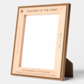 Cadres Gravés Professeur de l'année Prix de reconnaissance Woode (Gauche)